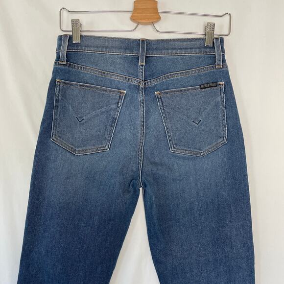 Hudson Womens Rival Seamed High Rise Straight Button-Fly Jeans Blue 27 - Picture 8 of 14